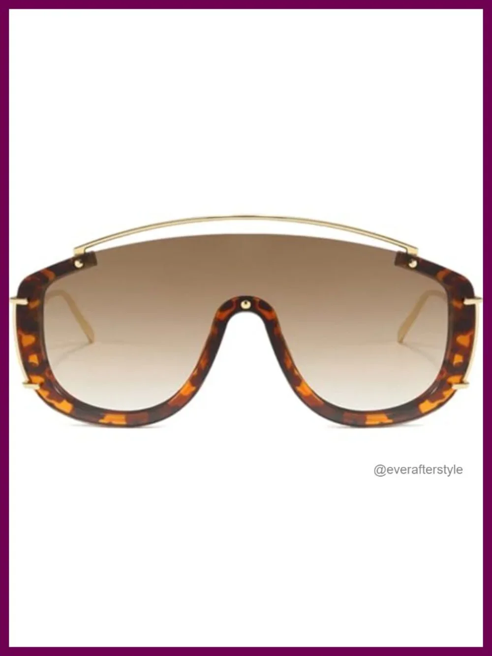 Oversized Retro Shield Sunglasses for Women UV400 Protection One Piece Lens